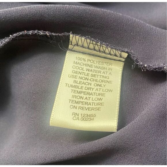 Lord & Taylor Tunic Navy Blue V-Neck Long Sleeves Sz. M Flattering S - Picture 7 of 8